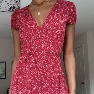 ** Rare** Red Brandy Melville Wrap Dress